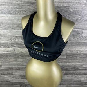 LIVESTRONG Graphic Racerback Black, Yellow & Black Sports Bra Women's Size M-L